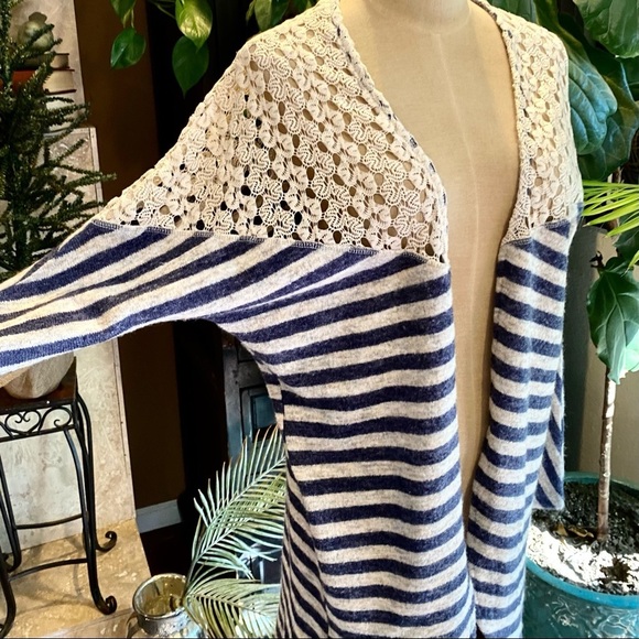 UMGEE WOMEN'S STRIPED KIMONO SWEATER - Picture 15 of 16